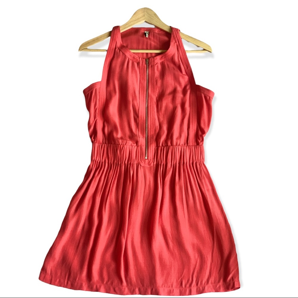 Sporty Iro Mini Dress with Zipper Detail